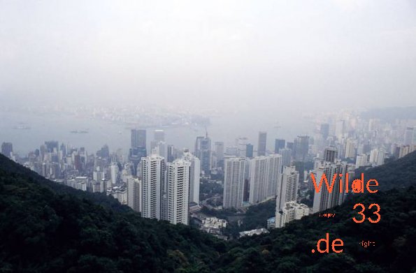 View from Victoria Peak, Hongkong, 1985